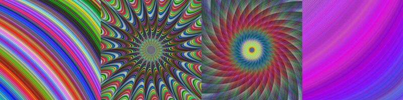 Abstract digital art background set vector