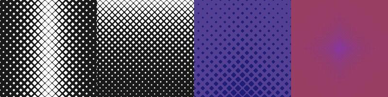 Halftone square pattern set vector