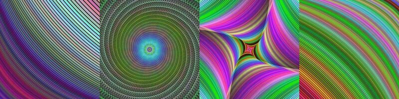 Abstract digital art background set vector