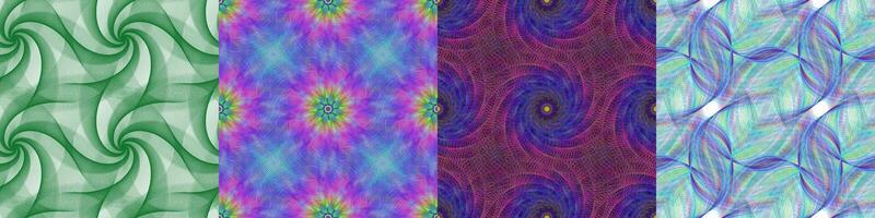 Seamless fractal pattern background collection vector