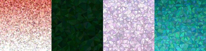 Abstract triangle polygon background collection vector