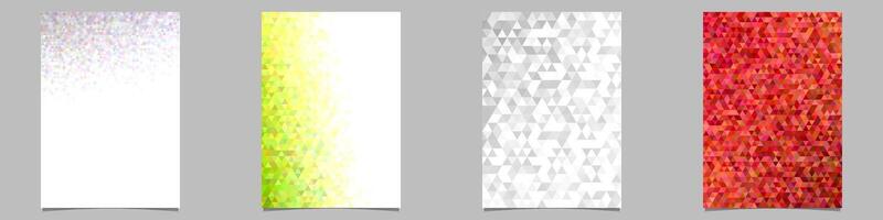 Abstract triangle polygon brochure background collection vector