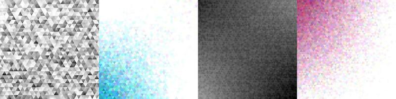 Abstract triangle polygon background set vector