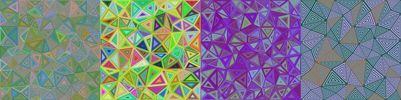 Abstract triangle polygon background set vector
