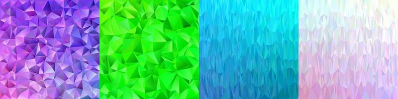 Abstract triangle polygon background collection vector
