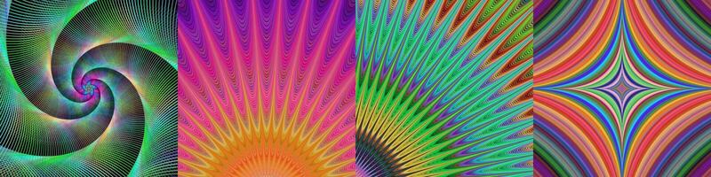 Abstract digital art background set vector