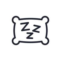 Snoring icon. Person catching some zzz's. Sleep icon 04 vector