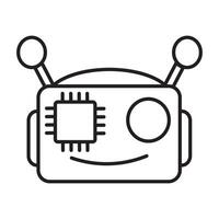 Artificial Intellegence Line art Icon vector
