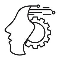 Artificial Intellegence Line art Icon vector