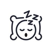 Snoring icon. Person catching some zzz's. Sleep icon 06 vector