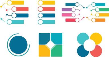 Infographics collection on a Transparent Background. Infographic templates for presentations, advertising, layouts, annual reports,steps, parts. vector