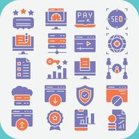 SEO AND SEM ICON DESIGN PACK vector
