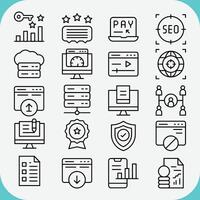 SEO AND SEM ICON DESIGN PACK vector