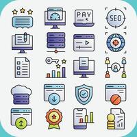 SEO AND SEM ICON DESIGN PACK vector