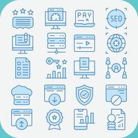 SEO AND SEM ICON DESIGN PACK vector
