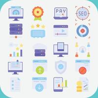 SEO AND SEM ICON DESIGN PACK vector