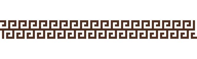 Greek key seamless border pattern collection. Decorative ancient meander, Greece ornament with repeated geometric motifs vector