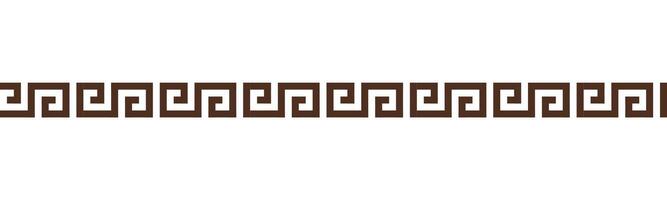 Greek key seamless border pattern collection. Decorative ancient meander, Greece ornament with repeated geometric motifs vector