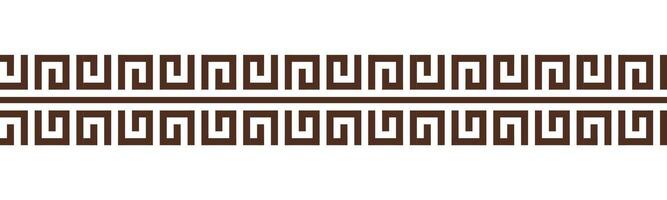 Greek key seamless border pattern collection. Decorative ancient meander, Greece ornament with repeated geometric motifs vector