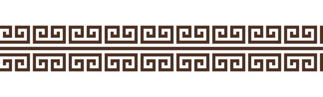 Greek key seamless border pattern collection. Decorative ancient meander, Greece ornament with repeated geometric motifs vector