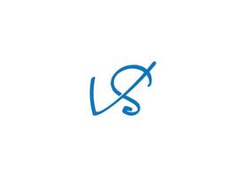 VS modern logo design icon template with white background vector