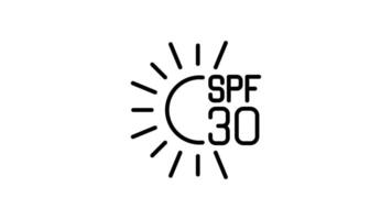 sun block outline icon animation. transparent background video