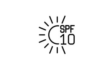 sun block outline icon animation. transparent background video