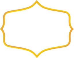 Golden Arabic Islamic Frame. with Minimalist Design Style. vector