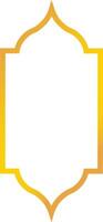 Golden Arabic Islamic Frame. with Minimalist Design Style. vector