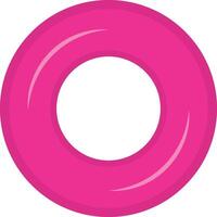 Inflatable Rubber Swimming Ring with Cartoon Style. Isolated on White Background. vector