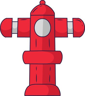 Firefighter Equipment Isolated on White Background. Illustration in Cartoon Design and Shapes.