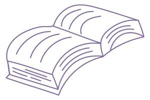 Sketche of book outlines. Symbols of lines of bookstore, library. A bunch of silhouettes of books. Hand drawn scribbles of books Library, bookstore icons. vector