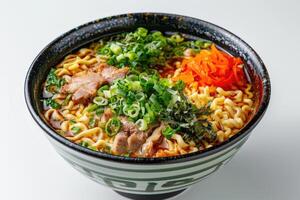 A bowl of perfectly cooked plain noodles photo
