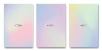 Collection abstract blurred gradient mesh. Colorful effect bright color blend liquid background. Modern design template for card, banner, poster, social media, promotion background vector