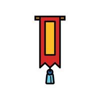 isolate chinese tag flat icon vector
