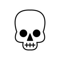 isolate skull flat icon vector