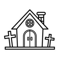 isolate vampire castle flat icon vector