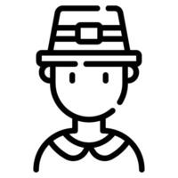 Pilgrim icon for web, app, infographic, etc vector