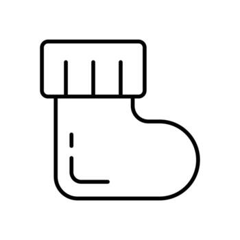 aislar calcetín plano icono vector
