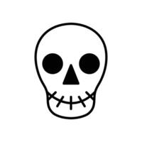 isolate skull flat icon vector