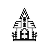 isolate vampire castle flat icon vector