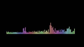 Digital Audio Spectrum Sound Wave Equalizer Effect Animation. 4K Resolution video