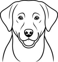 Continuous dog one line Art. vector