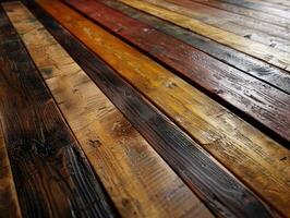 Various wooden planks showcasing different patterns photo