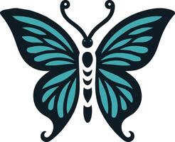 A logo design of a poisonous butterfly vector
