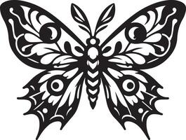 A design of a silhouette butterfly 2 vector