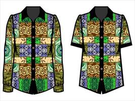 various batik clothes vector