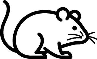 Rat Line Icon, Outline, Pixel Perfect Design vector