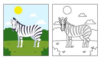 Coloring book animal or children vector