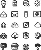 Social Media and Network Icon Set vector